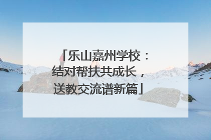 乐山嘉州学校：结对帮扶共成长，送教交流谱新篇