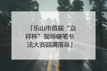 乐山市首届“嘉祥杯”现场硬笔书法大赛圆满落幕