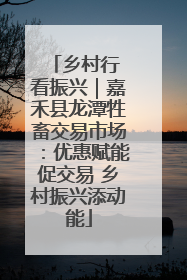 乡村行 看振兴｜嘉禾县龙潭牲畜交易市场：优惠赋能促交易 乡村振兴添动能