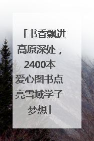 书香飘进高原深处，2400本爱心图书点亮雪域学子梦想
