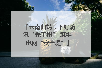 云南曲靖：下好防汛“先手棋” 筑牢电网“安全堤”
