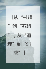 从“村超”到“苏超”，从“追球”到“追求”
