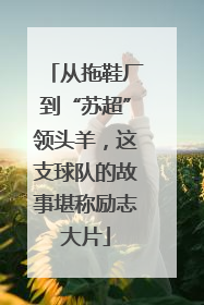 从拖鞋厂到“苏超”领头羊，这支球队的故事堪称励志大片