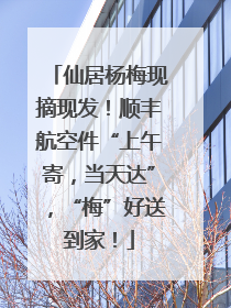 仙居杨梅现摘现发！顺丰航空件“上午寄，当天达”，“梅”好送到家！