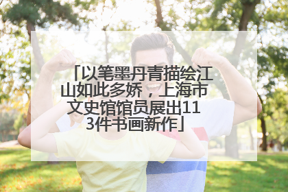 以笔墨丹青描绘江山如此多娇，上海市文史馆馆员展出113件书画新作