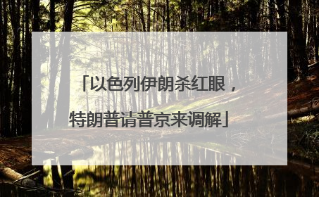 以色列伊朗杀红眼，特朗普请普京来调解