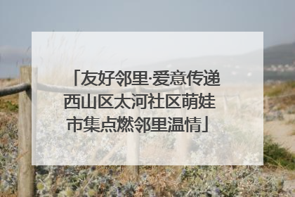 友好邻里·爱意传递 西山区太河社区萌娃市集点燃邻里温情