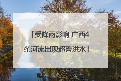 受降雨影响 广西4条河流出现超警洪水