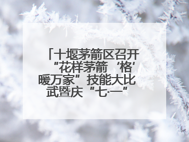 十堰茅箭区召开“花样茅箭‘格’暖万家”技能大比武暨庆“七·一”汇演活动