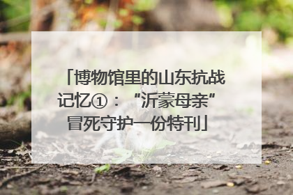 博物馆里的山东抗战记忆①：“沂蒙母亲”冒死守护一份特刊