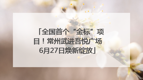 全国首个“金标”项目！常州武进吾悦广场6月27日焕新绽放