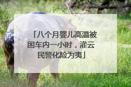 八个月婴儿高温被困车内一小时，灌云民警化险为夷