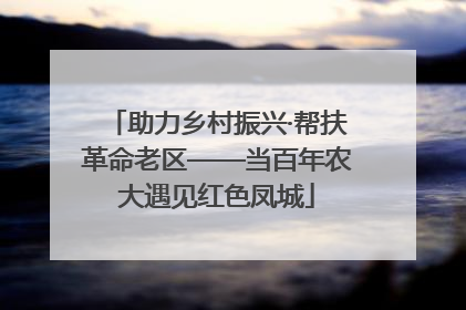 助力乡村振兴·帮扶革命老区——当百年农大遇见红色凤城