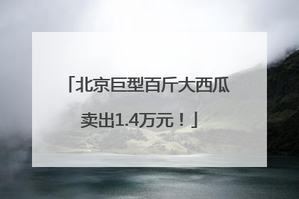 北京巨型百斤大西瓜卖出1.4万元！