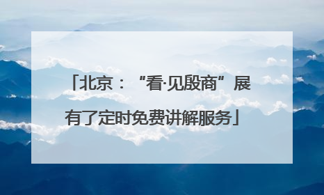 北京：“看·见殷商”展有了定时免费讲解服务