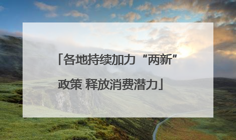 各地持续加力“两新”政策 释放消费潜力