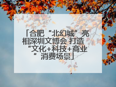 合肥“北幻城”亮相深圳文博会 打造“文化+科技+商业”消费场景