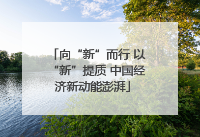 向“新”而行 以“新”提质 中国经济新动能澎湃