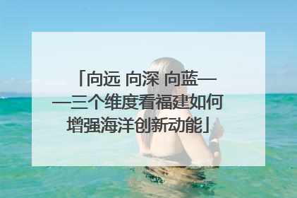 向远 向深 向蓝——三个维度看福建如何增强海洋创新动能