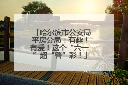 哈尔滨市公安局平房分局：有趣！有爱！这个“六一”超“警”彩！
