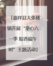 嘉祥县大张楼镇开展“童心六一季 粽香端午时”主题活动