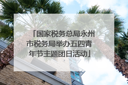 国家税务总局永州市税务局举办五四青年节主题团日活动