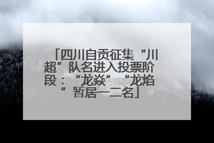 四川自贡征集“川超”队名进入投票阶段：“龙焱”“龙焰”暂居一二名