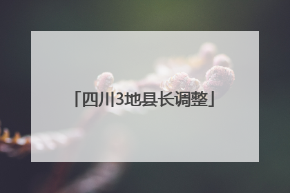 四川3地县长调整