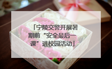 宁陵交警开展暑期前“安全最后一课”进校园活动