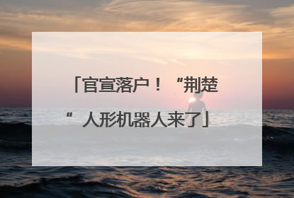 官宣落户！“荆楚”人形机器人来了