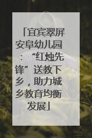 宜宾翠屏安阜幼儿园：“红烛先锋”送教下乡，助力城乡教育均衡发展