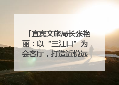 宜宾文旅局长张艳丽：以“三江口”为会客厅，打造近悦远来的国际旅游城市｜文旅局长说