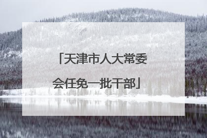 天津市人大常委会任免一批干部