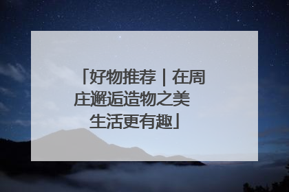 好物推荐｜在周庄邂逅造物之美 生活更有趣