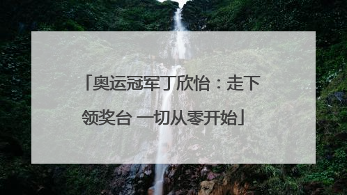 奥运冠军丁欣怡：走下领奖台 一切从零开始