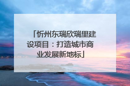 忻州东瑞欣瑞里建设项目：打造城市商业发展新地标