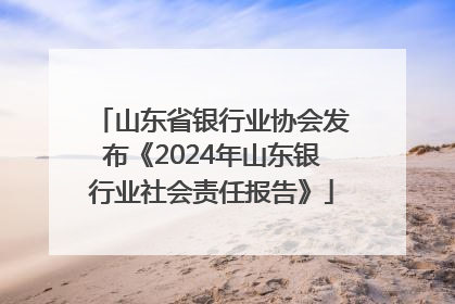 山东省银行业协会发布《2024年山东银行业社会责任报告》