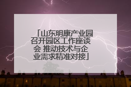 山东明康产业园召开园区工作座谈会 推动技术与企业需求精准对接
