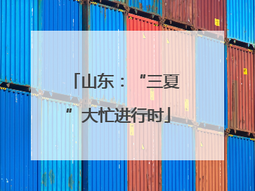 山东：“三夏”大忙进行时