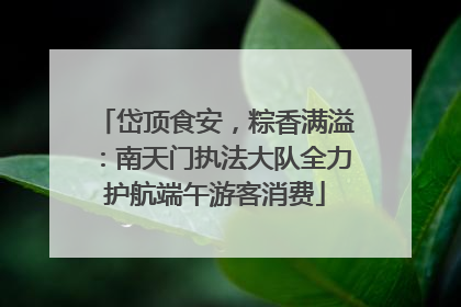 岱顶食安，粽香满溢：南天门执法大队全力护航端午游客消费
