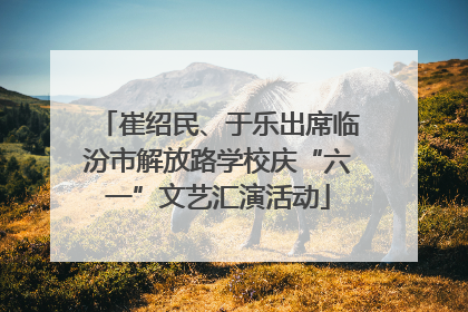 崔绍民、于乐出席临汾市解放路学校庆“六一”文艺汇演活动