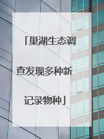 巢湖生态调查发现多种新记录物种