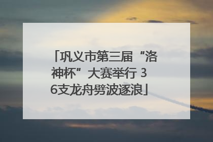 巩义市第三届“洛神杯”大赛举行 36支龙舟劈波逐浪