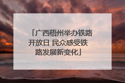 广西梧州举办铁路开放日 民众感受铁路发展新变化