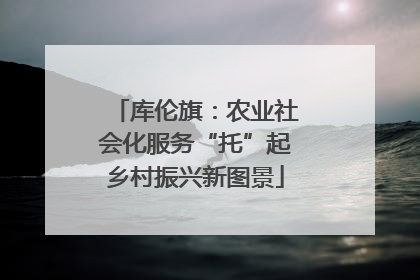 库伦旗：农业社会化服务“托”起乡村振兴新图景