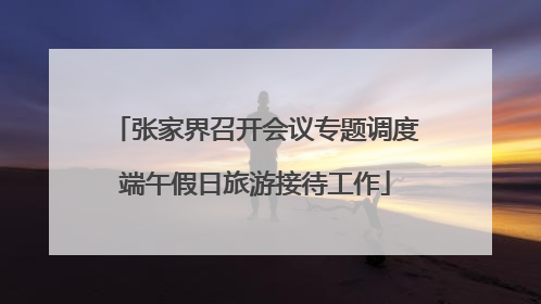 张家界召开会议专题调度端午假日旅游接待工作