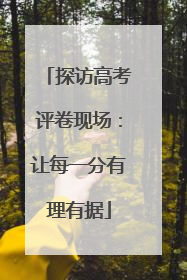探访高考评卷现场：让每一分有理有据
