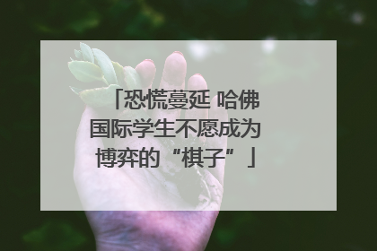 恐慌蔓延 哈佛国际学生不愿成为博弈的“棋子”