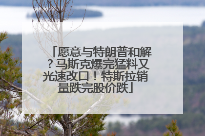 愿意与特朗普和解？马斯克爆完猛料又光速改口！特斯拉销量跌完股价跌