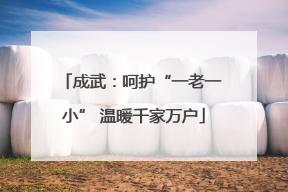 成武：呵护“一老一小” 温暖千家万户